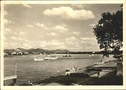 Bonn Rhein Rheinpanorama vom alten Zoll aus / Bonn /Bonn Stadtkreis