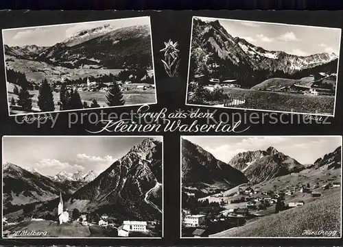 Kleinwalsertal mit Riezlern Hirschegg Mittelberg und Baad Kat. Oesterreich