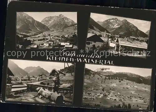 Hirschegg Kleinwalsertal Vorarlberg Teilansichten Kirche Brunnen Kat. Mittelberg