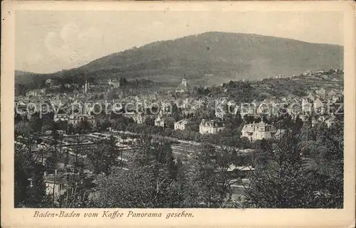 Baden Baden Blick vom Kaffee Panorama Kat. Baden Baden