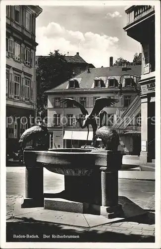 Baden Baden Reitherbrunnen Kat. Baden Baden