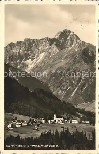 Riezlern Kleinwalsertal Vorarlberg mit Widderstein Kat. Mittelberg