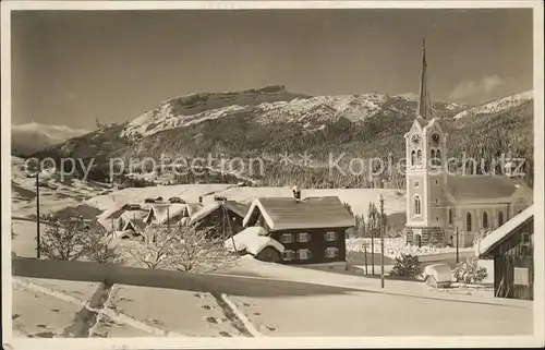 Riezlern Kleinwalsertal Vorarlberg Kirche mit Hoch Ifen Kat. Mittelberg