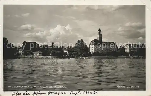 Bad Schachen Lindau Blick zum neuen Strandbad Kat. Lindau (Bodensee)