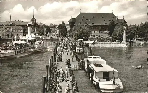 Konstanz Bodensee Hafen Konzil Dampfschiff Kat. Konstanz