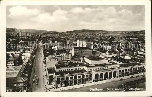 Stuttgart Blick vom Bahnhofturm Kat. Stuttgart