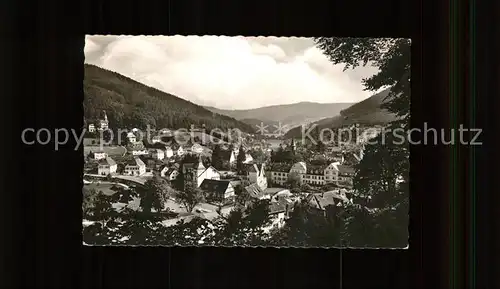 Herrenalb Loeffenau Schwarzwald Blick vom Marienweg Geistal Kat. March