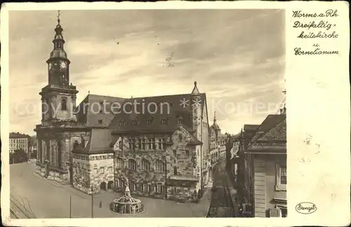 Worms Rhein Dreifaltigkeitskirche und Cornelianum Kat. Worms