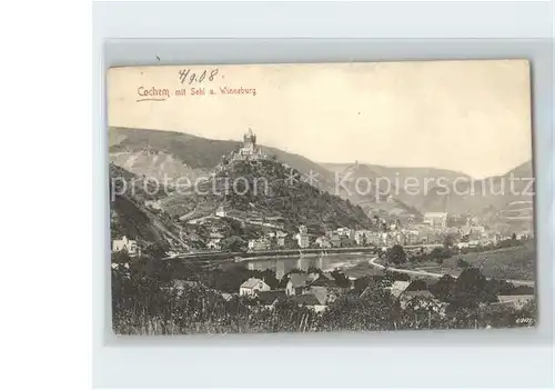 Cochem Mosel mit Sehl und Winneburg Kat. Cochem