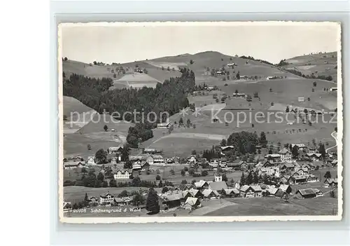 Schoenengrund AR und Wald Panorama Kat. Schoenengrund