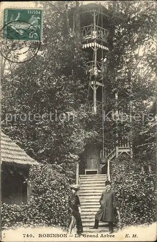 Robinson Vergnuegungspark Le Grand Arbre Stempel auf AK Kat. Sceaux