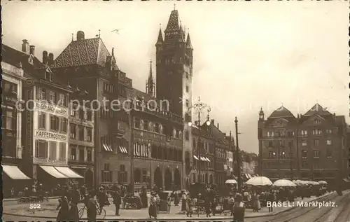 Basel BS Marktplatz Place du Marche Kat. Basel