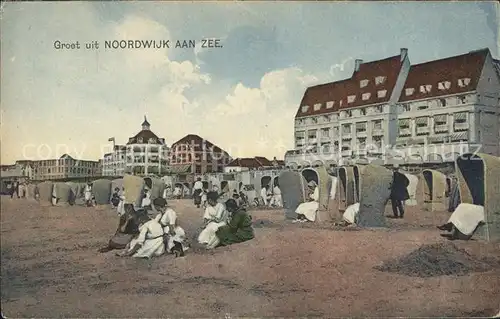 Noordwijk aan Zee  Strand Strandkorb Kat. Noordwijk