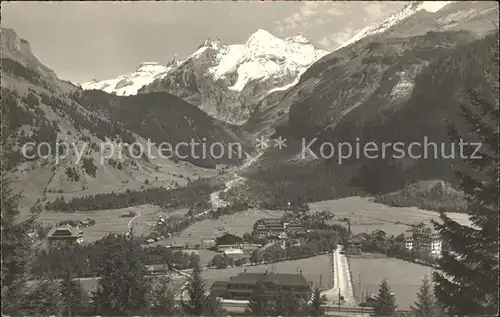 Kandersteg BE mit Bluemlisalp Alpenpanorama Kat. Kandersteg