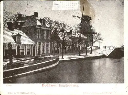 Dokkum Driepijpsterbrug Molen Windmuehle