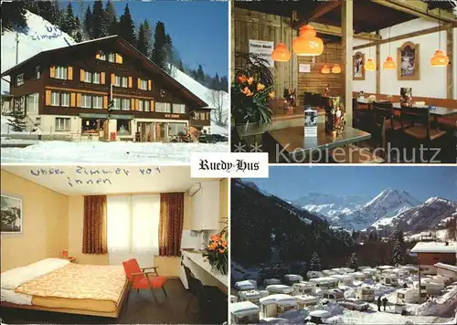 Adelboden Ruedy Hus Gastraum Zimmer Camping Kat. Adelboden