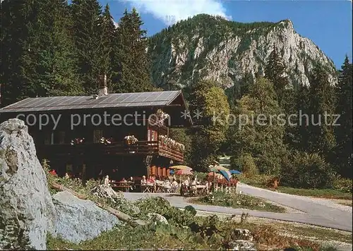 Fuessen Allgaeu Berggaststaette Schweizer Haus Bleckenau mit Schlagstein Kat. Fuessen