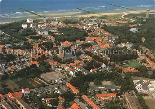 Domburg Strand Fliegeraufnahme Kat. Niederlande