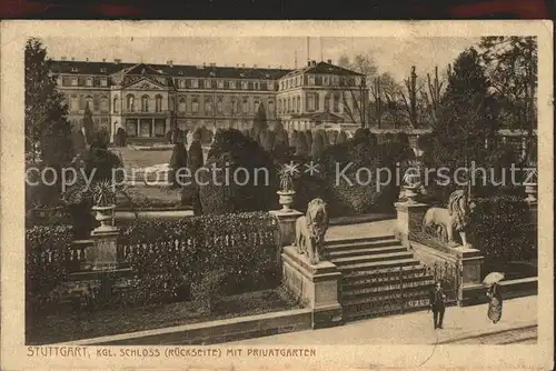 Stuttgart Schloss Privatgarten  Kat. Stuttgart