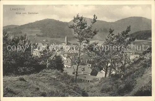 Laasphe Panorama Blick vom Steinchen Kat. Bad Laasphe