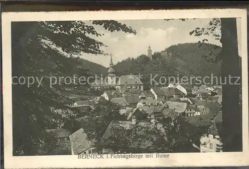 Berneck Fichtelgebirge Ortsansicht mit Ruine