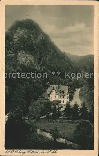 Saechsische Schweiz Waltersdorfer Muehle Kat. Rathen Sachsen