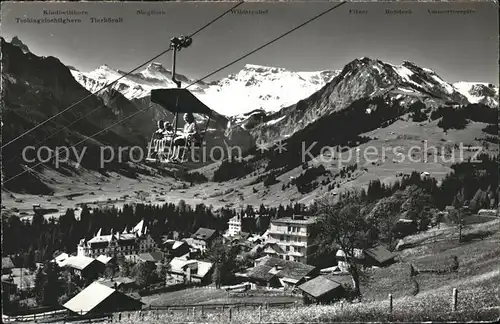 Adelboden Sesselbahn Kindbettihorn Tschingelochtighorn Wildstrubel Fitzer Rotstock Kat. Adelboden