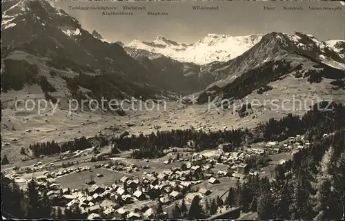 Adelboden Talabschluss Boden Wildstrubel Fitzer Steghorn Tierhoernli Kat. Adelboden