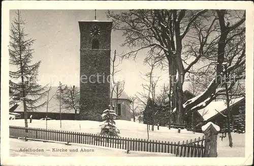 Adelboden Kirche Ahorn Kat. Adelboden