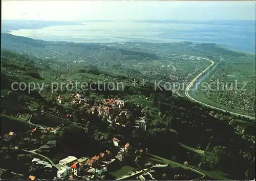 Walzenhausen AR Fliegeraufnahme Blick Bodensee Altenrhein Kat. Walzenhausen