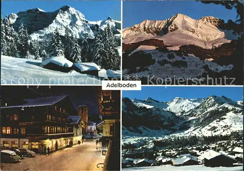 Adelboden Hotel Alpen Skispuren Ortsansicht Kat. Adelboden