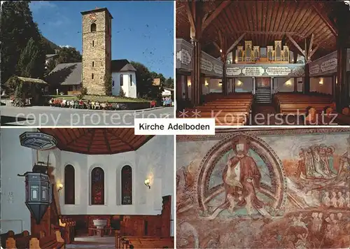 Adelboden Ref. Kirche Fenster Giacometti Jungstes Gericht Kat. Adelboden