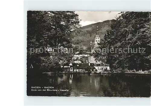 Baden Baden Blick von der Stourdza Kapelle Kat. Baden Baden