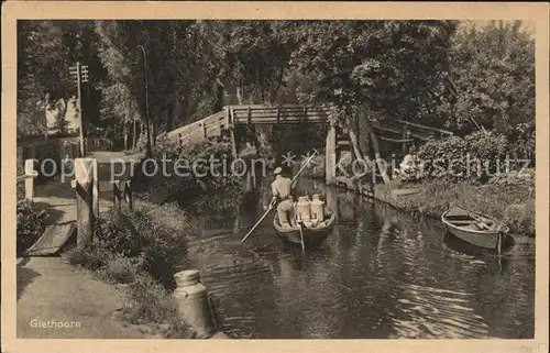 Giethoorn Melkbezorging Kahn Wasserstrasse Kat. Steenwijkerland