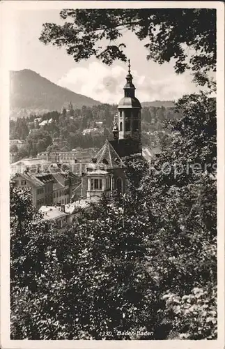 Baden Baden Blick von der Schlossterrrasse Kat. Baden Baden