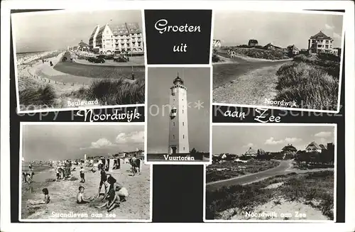 Noordwijk aan Zee  Strand Boulevard Vuurtoren Kat. Noordwijk