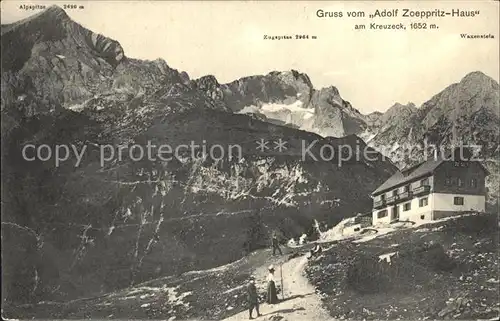 Adolf Zoepperitzhaus am Kreuzeck Zugspitze Waxenstein Kat. Garmisch Partenkirchen