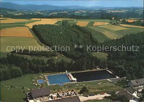 Markt Schwarzach Fliegeraufnahme Freibad  Kat. Schwarzach Niederbayern