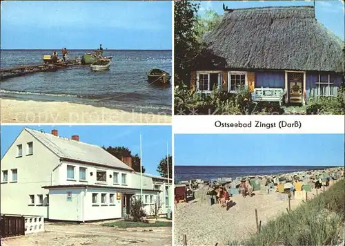 Zingst Ostseebad Rohrdachkate Fischerstrand Erholungsheim Stranddistel Kat. Zingst Darss