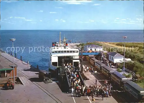 Borkum Nordseebad Faehre Hafen Kat. Borkum