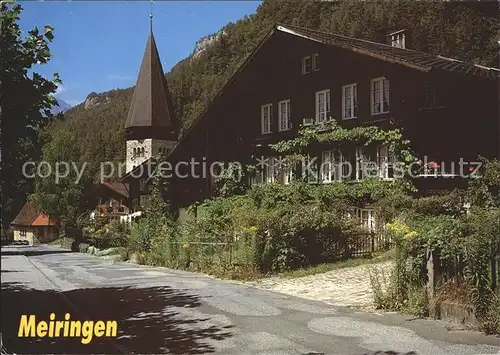 Meiringen BE Partie mit Kirche Kat. Meiringen