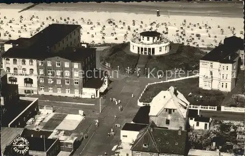 Wangerooge Nordseebad Fliegeraufnahme mit Stran Kat. Wangerooge