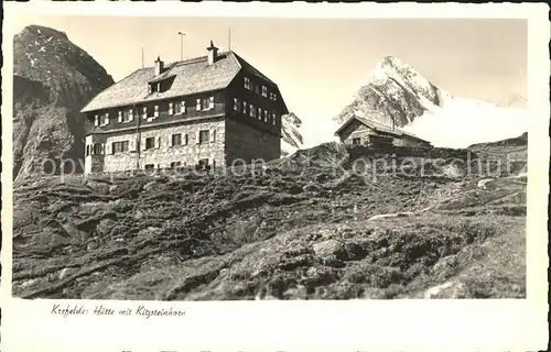 Krefelder Huette mit Kitzsteinhorn Kat. Kaprun