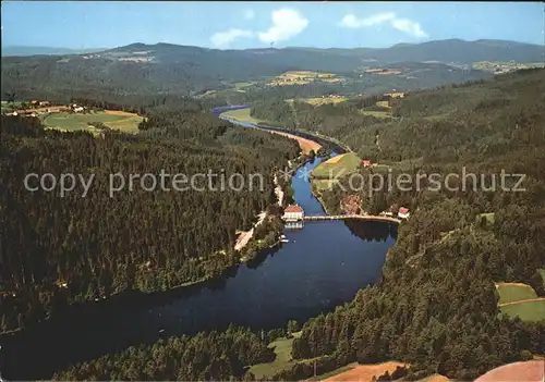 Hoellensteinsee und Kraftwerk Naturpark Bayerischer Wald Fliegeraufnahme Kat. Viechtach