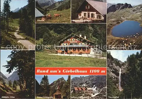 Fuessen Allgaeu Giebelhaus Obertal Hubertuskapelle Prinz Luitpoldhaus Taeschlefall Kat. Fuessen