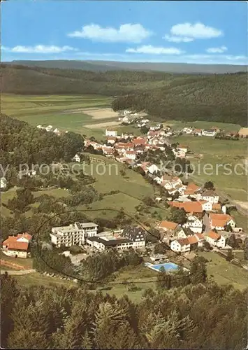 Gras Ellenbach Kurhotel Siegfriedbrunnen im Odenwald Fliegeraufnahme Kat. Grasellenbach