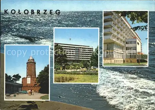 Kolobrzeg Polen Leuchtturm Strand  Kat. Kolberg Pommern