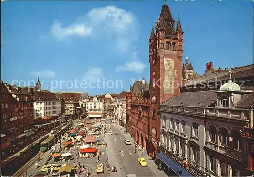 Basel BS Marktplatz Rathaus Kat. Basel