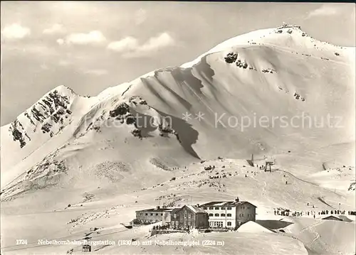 Nebelhorn Nebelhornbahn Bergstation Nebelhorngipfel Kat. Oberstdorf