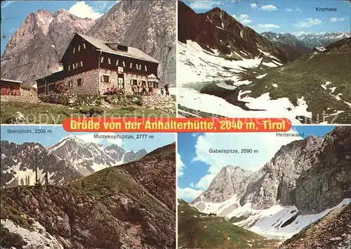 Anhalter Huette Steinjoechl Kromsee Gabelspitze Heiterwand  Kat. Oesterreich